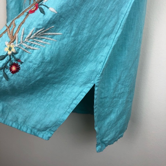 johnny was caspian linen drape top
